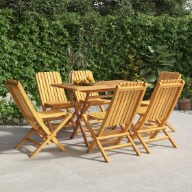 Folding garden chairs 6 pcs solid teak wood 47x47x89 cm by vidaXL, Garden chairs - Ref: Foro24-3155053, Price: 485,74 €, Disc...