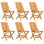 Folding garden chairs 6 pcs solid teak wood 47x47x89 cm by vidaXL, Garden chairs - Ref: Foro24-3155053, Price: 486,99 €, Disc...