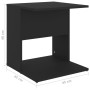 Mesa auxiliar de madera contrachapada negro 45x45x48 cm de vidaXL, Mesas auxiliares - Ref: Foro24-806805, Precio: 29,42 €, De...