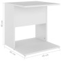 Mesa auxiliar de madera contrachapada blanco 45x45x48 cm de vidaXL, Mesas auxiliares - Ref: Foro24-806804, Precio: 24,15 €, D...