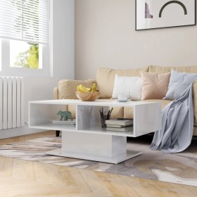 Glossy white plywood coffee table 103.5x50x44.5 cm by vidaXL, Coffee table - Ref: Foro24-806828, Price: 61,99 €, Discount: %