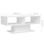 Couchtisch aus glänzend weißem Sperrholz, 103,5 x 50 x 44,5 cm von vidaXL, Couchtisch - Ref: Foro24-806828, Preis: 62,22 €, R...