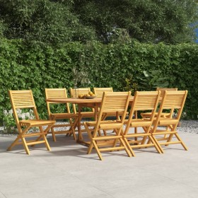 Folding garden chairs 8 pcs solid teak wood 47x62x90 cm by vidaXL, Garden chairs - Ref: Foro24-3155066, Price: 546,99 €, Disc...