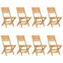 Folding garden chairs 8 pcs solid teak wood 47x62x90 cm by vidaXL, Garden chairs - Ref: Foro24-3155066, Price: 546,28 €, Disc...