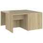 Coffee tables 4 pieces Sonoma oak plywood 33x33x33 cm by vidaXL, Coffee table - Ref: Foro24-806816, Price: 49,32 €, Discount: %