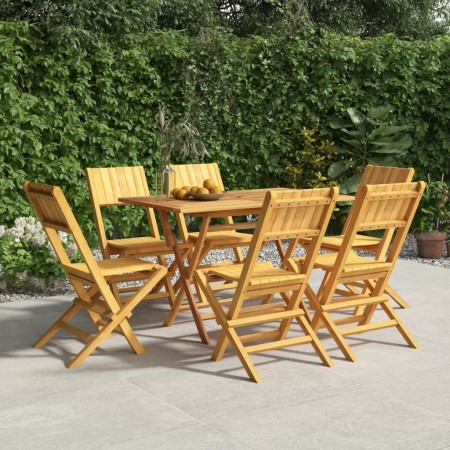 Folding garden chairs 6 pcs solid teak wood 47x61x90 cm by vidaXL, Garden chairs - Ref: Foro24-3155059, Price: 377,99 €, Disc...