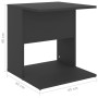 Grauer Beistelltisch aus Sperrholz, 45 x 45 x 48 cm von vidaXL, Seitentische - Ref: Foro24-806806, Preis: 25,83 €, Rabatt: %