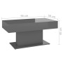 Glossy gray plywood coffee table 96x50x45 cm by vidaXL, Coffee table - Ref: Foro24-806839, Price: 90,99 €, Discount: %