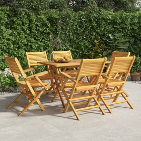 Folding garden chairs 6 pcs solid teak wood 55x62x90 cm by vidaXL, Garden chairs - Ref: Foro24-3155068, Price: 408,71 €, Disc...