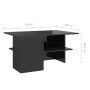 Mesa de centro madera contrachapada negro brillo 90x60x46,5 cm de vidaXL, Mesas de centro - Ref: Foro24-806856, Precio: 50,99...