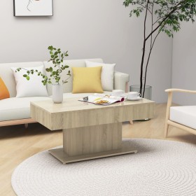 Mesa de centro madera contrachapada roble Sonoma 96x50x45 cm de vidaXL, Mesas de centro - Ref: Foro24-806834, Precio: 63,60 €...