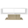 Mesa de centro contrachapada blanco y roble 103,5x50x44,5 cm de vidaXL, Mesas de centro - Ref: Foro24-806827, Precio: 59,76 €...