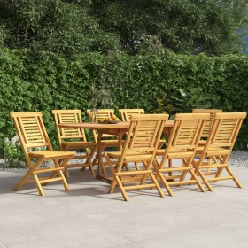 Folding garden chairs 8 pcs solid teak wood 47x63x90 cm by vidaXL, Garden chairs - Ref: Foro24-3155048, Price: 632,99 €, Disc...