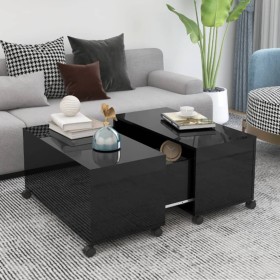 Glossy black plywood coffee table 75x75x38 cm by vidaXL, Coffee table - Ref: Foro24-806874, Price: 63,99 €, Discount: %