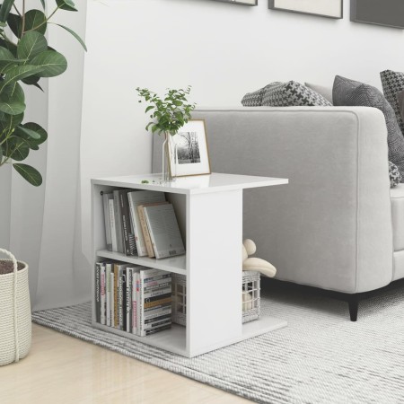 Glossy white plywood side table 45x45x48 cm by vidaXL, Side tables - Ref: Foro24-806810, Price: 28,99 €, Discount: %