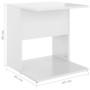 Glossy white plywood side table 45x45x48 cm by vidaXL, Side tables - Ref: Foro24-806810, Price: 28,99 €, Discount: %