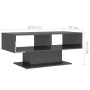 Glossy gray plywood coffee table 103.5x50x44.5cm by vidaXL, Coffee table - Ref: Foro24-806830, Price: 59,99 €, Discount: %