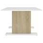 Mesa de centro madera contrachapada blanco roble 103,5x60x40cm de vidaXL, Mesas de centro - Ref: Foro24-806845, Precio: 39,68...