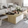 White and oak plywood coffee table 80x80x31 cm by vidaXL, Coffee table - Ref: Foro24-806881, Price: 68,99 €, Discount: %