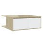 White and oak plywood coffee table 80x80x31 cm by vidaXL, Coffee table - Ref: Foro24-806881, Price: 68,99 €, Discount: %