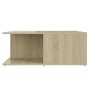 Mesa de centro madera contrachapada blanco y roble 80x80x31 cm de vidaXL, Mesas de centro - Ref: Foro24-806881, Precio: 68,99...