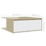 Mesa de centro madera contrachapada blanco y roble 80x80x31 cm de vidaXL, Mesas de centro - Ref: Foro24-806881, Precio: 68,99...