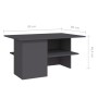 Gray plywood coffee table 90x60x46.5 cm by vidaXL, Coffee table - Ref: Foro24-806851, Price: 49,99 €, Discount: %