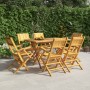 Folding garden chairs 6 pcs solid teak wood 55x61x90 cm by vidaXL, Garden chairs - Ref: Foro24-3155062, Price: 434,09 €, Disc...