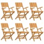 Folding garden chairs 6 pcs solid teak wood 55x61x90 cm by vidaXL, Garden chairs - Ref: Foro24-3155062, Price: 434,09 €, Disc...