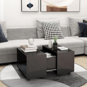 Glossy gray plywood coffee table 60x60x38 cm by vidaXL, Coffee table - Ref: Foro24-806866, Price: 61,98 €, Discount: %