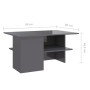 Bright gray plywood coffee table 90x60x46.5cm by vidaXL, Coffee table - Ref: Foro24-806857, Price: 48,99 €, Discount: %