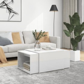 Stapelbare Couchtische 3 Stück glänzend weiß 60x60x38 cm von vidaXL, Couchtisch - Ref: Foro24-806900, Preis: 50,99 €, Rabatt: %