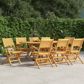 Folding garden chairs 8 pcs solid teak wood 55x62x90 cm by vidaXL, Garden chairs - Ref: Foro24-3155069, Price: 544,19 €, Disc...