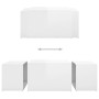 Stackable coffee tables 3 pieces glossy white 60x60x38 cm by vidaXL, Coffee table - Ref: Foro24-806900, Price: 50,99 €, Disco...