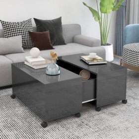 Couchtisch aus glänzend grauem Sperrholz, 75 x 75 x 38 cm von vidaXL, Couchtisch - Ref: Foro24-806875, Preis: 77,99 €, Rabatt: %