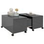 Glossy gray plywood coffee table 75x75x38 cm by vidaXL, Coffee table - Ref: Foro24-806875, Price: 77,99 €, Discount: %