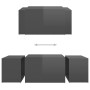 Mesas de centro apilables 3 piezas gris brillo 60x60x38 cm de vidaXL, Mesas de centro - Ref: Foro24-806902, Precio: 61,92 €, ...