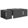 Set mesa de centro apilable 3 pzs contrachapada gris 60x60x38cm de vidaXL, Mesas de centro - Ref: Foro24-806896, Precio: 58,0...