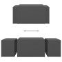 Set mesa de centro apilable 3 pzs contrachapada gris 60x60x38cm de vidaXL, Mesas de centro - Ref: Foro24-806896, Precio: 58,0...