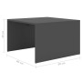 Set mesa de centro apilable 3 pzs contrachapada gris 60x60x38cm de vidaXL, Mesas de centro - Ref: Foro24-806896, Precio: 58,0...