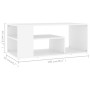 Mesa de centro madera contrachapada blanco 100x50x40 cm de vidaXL, Mesas de centro - Ref: Foro24-806921, Precio: 58,04 €, Des...