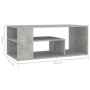 Mesa de centro madera de ingeniería gris hormigón 100x50x40 cm de vidaXL, Mesas de centro - Ref: Foro24-806925, Precio: 54,81...