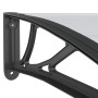 Black polycarbonate door canopy 300x100 cm by vidaXL, Awnings - Ref: Foro24-153569, Price: 112,18 €, Discount: %