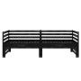 Removable sofa bed solid black pine wood 2x(90x200) cm by vidaXL, Beds and slatted bases - Ref: Foro24-806969, Price: 200,68 ...