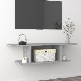 Mueble de TV de pared gris hormigón 103x30x26,5 cm de vidaXL, Muebles TV - Ref: Foro24-806984, Precio: 32,90 €, Descuento: %