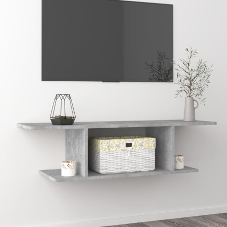 Mueble de TV de pared gris hormigón 103x30x26,5 cm de vidaXL, Muebles TV - Ref: Foro24-806984, Precio: 34,22 €, Descuento: %