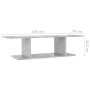 Mueble de TV de pared gris hormigón 103x30x26,5 cm de vidaXL, Muebles TV - Ref: Foro24-806984, Precio: 34,22 €, Descuento: %