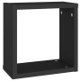 Estante cubo pared 2 uds negro 30x15x30 cm de vidaXL, Estantes y estanterías - Ref: Foro24-807001, Precio: 23,37 €, Descuento: %