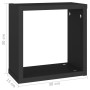 Estante cubo pared 2 uds negro 30x15x30 cm de vidaXL, Estantes y estanterías - Ref: Foro24-807001, Precio: 23,37 €, Descuento: %