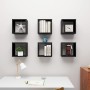 Cube wall shelf 6 pcs black 30x15x30 cm by vidaXL, Shelves and shelves - Ref: Foro24-807003, Price: 46,99 €, Discount: %